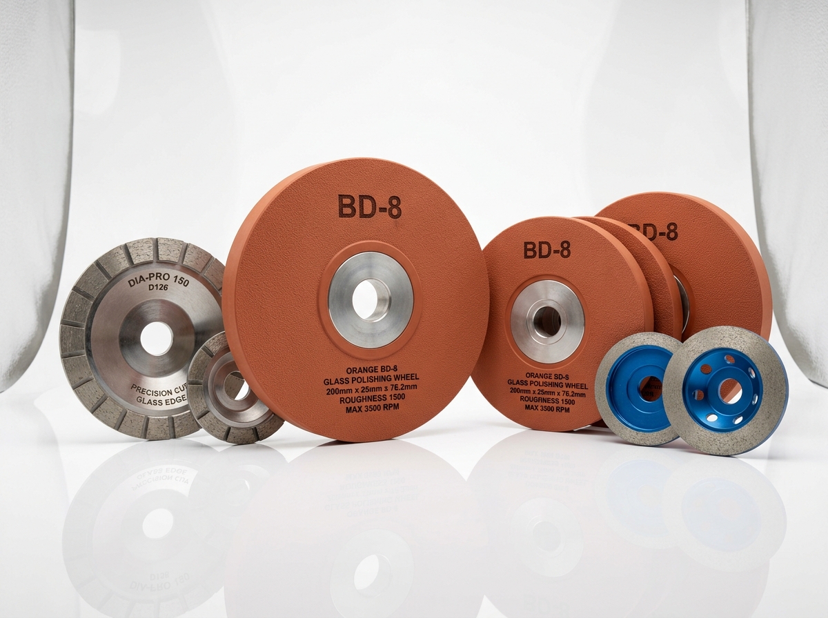 Glass Edge Polishing Discs & Wheels (BD-8 & 10S40)